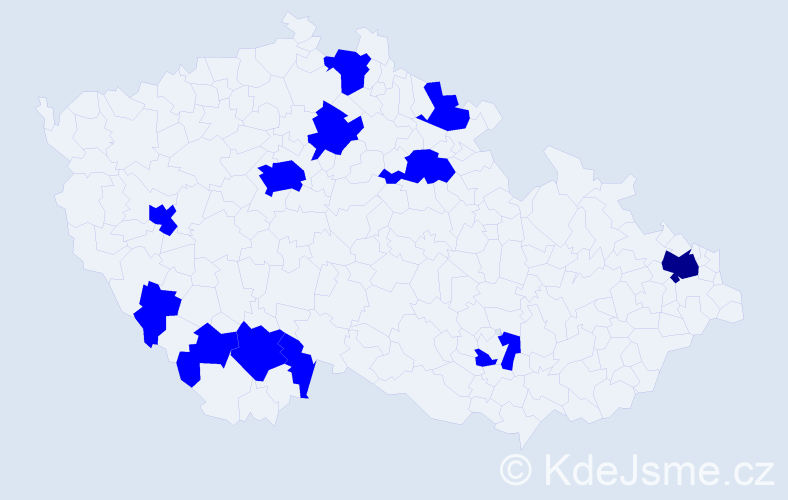 Jméno: 'Quoc Toan', počet výskytů 13 v celé ČR