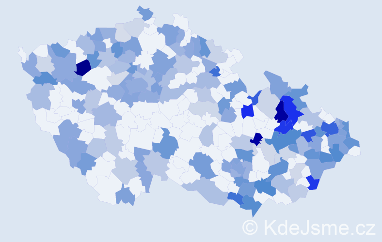 Jméno: 'Antonia', počet výskytů 291 v celé ČR