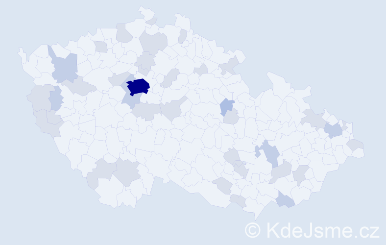 Jméno: 'Krištof', počet výskytů 67 v celé ČR