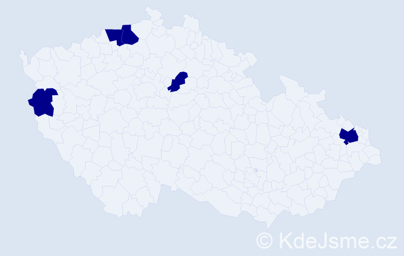 Jméno: 'Anh Dao', počet výskytů 5 v celé ČR