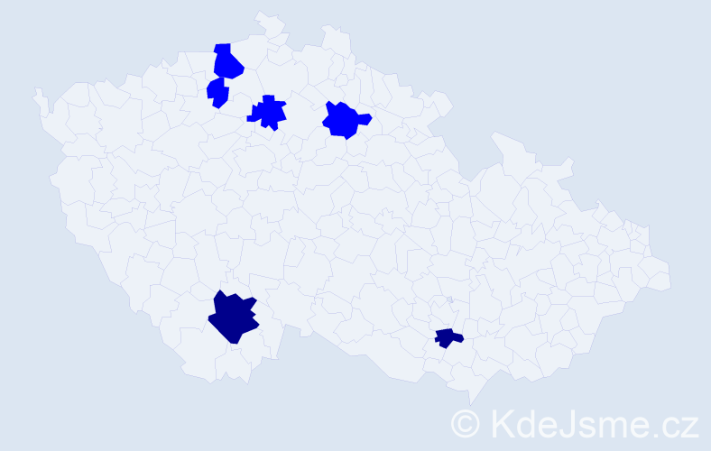 Jméno: 'Xaver', počet výskytů 8 v celé ČR