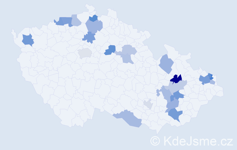 Jméno: 'Rosalinda', počet výskytů 35 v celé ČR