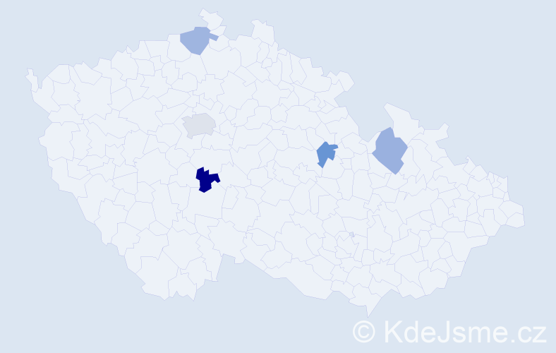 Jméno: 'Jan Dominik', počet výskytů 6 v celé ČR