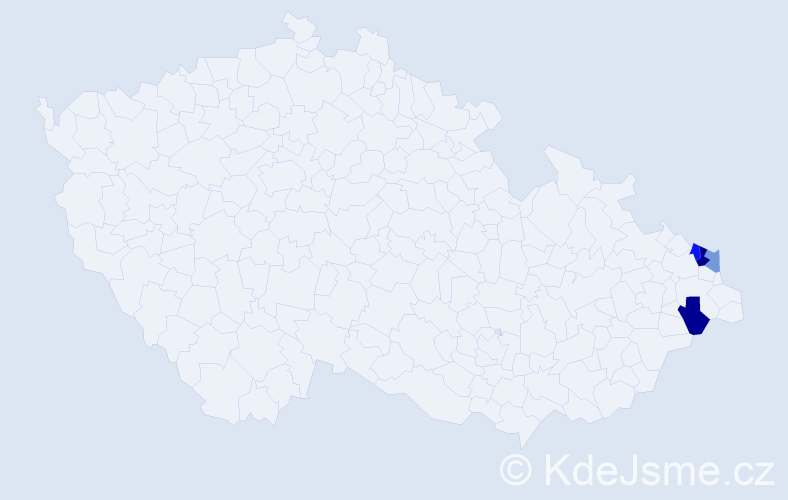 Jméno: 'Eligie', počet výskytů 5 v celé ČR