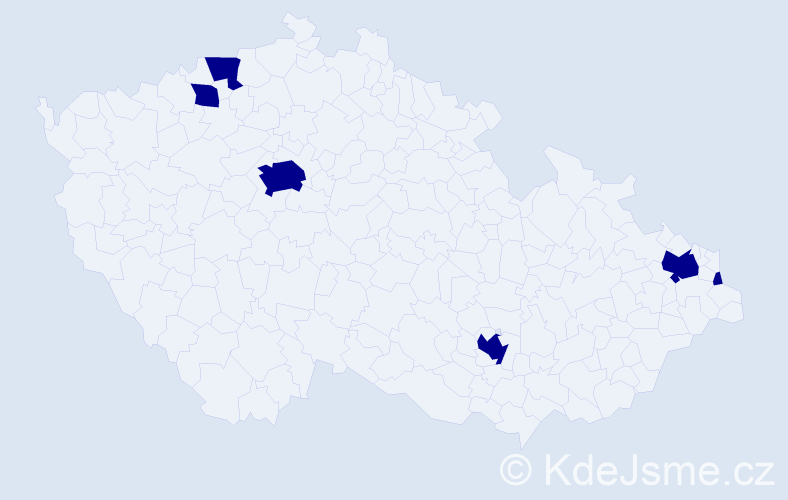 Jméno: 'Asma', počet výskytů 6 v celé ČR