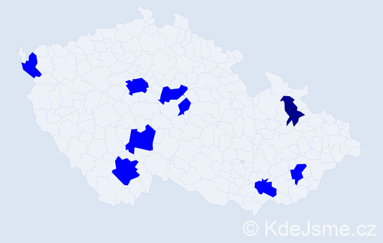 Jméno: 'Jan Mikuláš', počet výskytů 10 v celé ČR