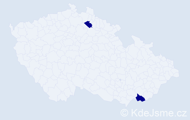 Jméno: 'Rozálie Františka', počet výskytů 2 v celé ČR