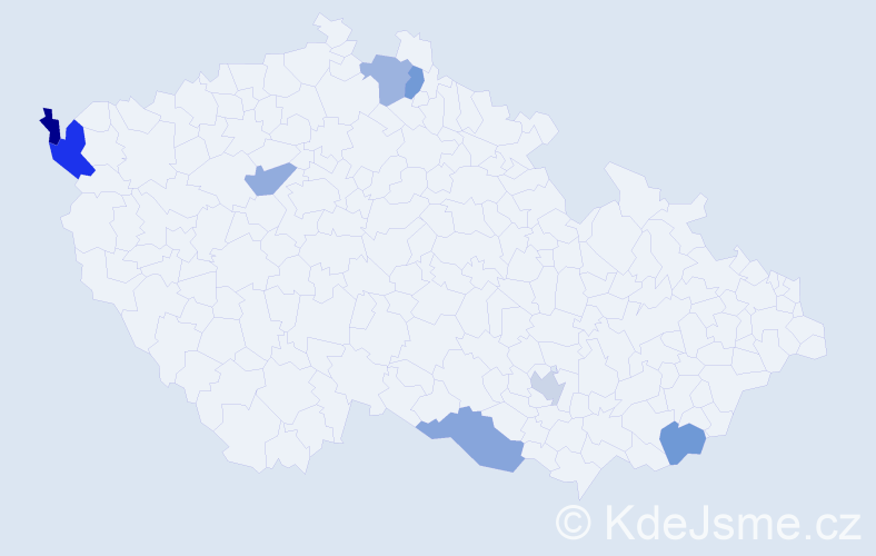 Jméno: 'Semih', počet výskytů 9 v celé ČR