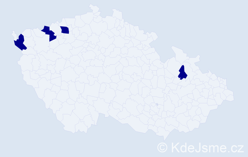 Jméno: 'Siegrun', počet výskytů 4 v celé ČR