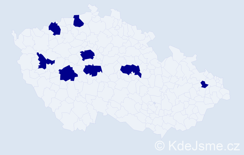 Jméno: 'Martin Michael', počet výskytů 8 v celé ČR
