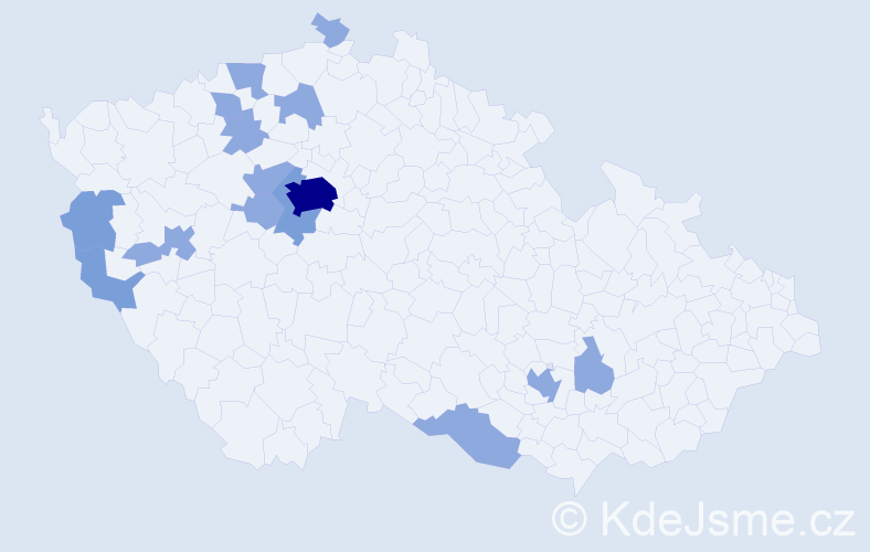 Jméno: 'Thanh Tam', počet výskytů 25 v celé ČR