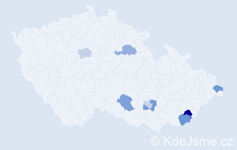 Jméno: 'Tabita', počet výskytů 10 v celé ČR