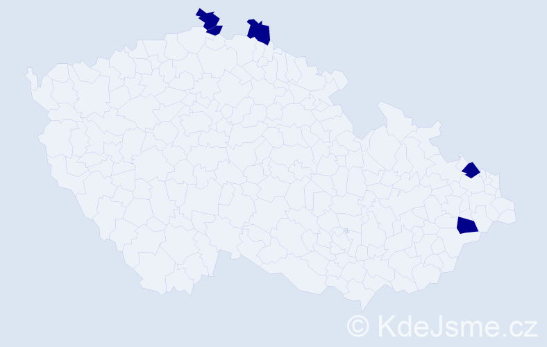 Jméno: 'Joachym', počet výskytů 5 v celé ČR