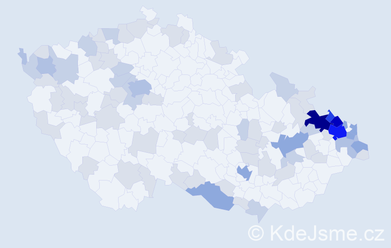 Jméno: 'Elfrída', počet výskytů 189 v celé ČR