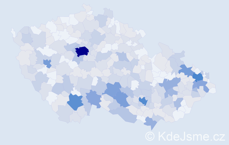 Jméno: 'Bohumíra', počet výskytů 581 v celé ČR