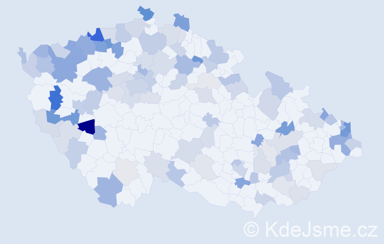 Jméno: 'Waldemar', počet výskytů 244 v celé ČR