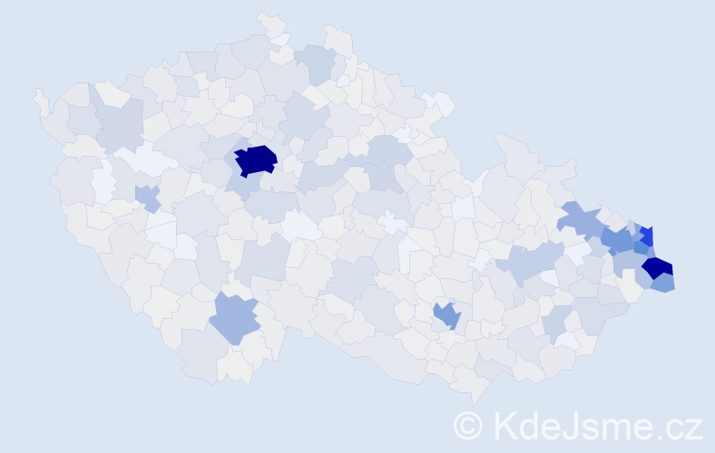 Jméno: 'Vanda', počet výskytů 3225 v celé ČR
