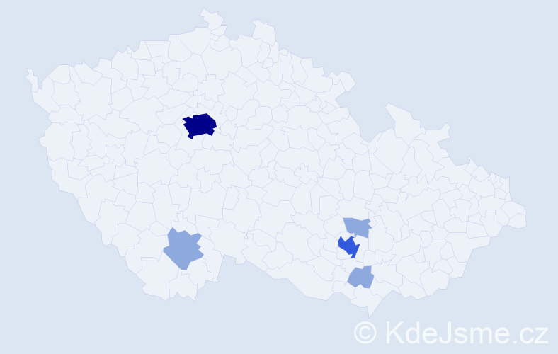 Jméno: 'Cyrill', počet výskytů 11 v celé ČR