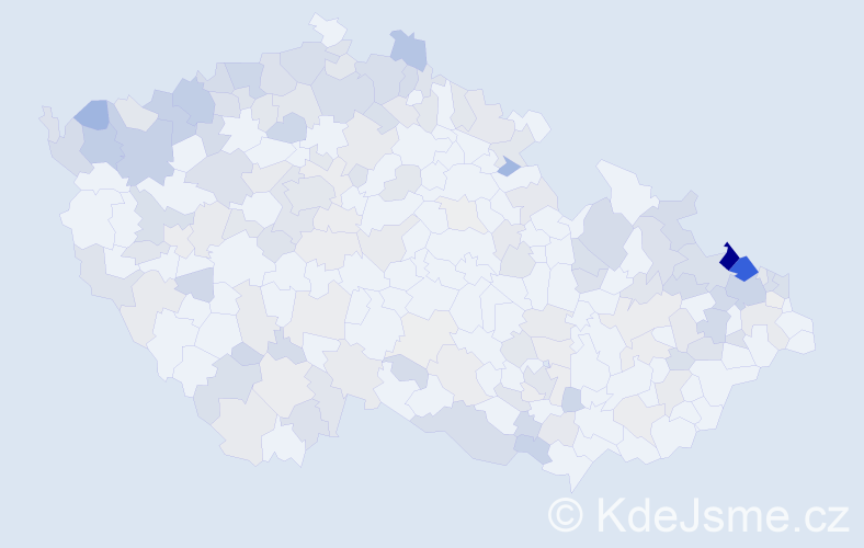 Jméno: 'Annemarie', počet výskytů 333 v celé ČR