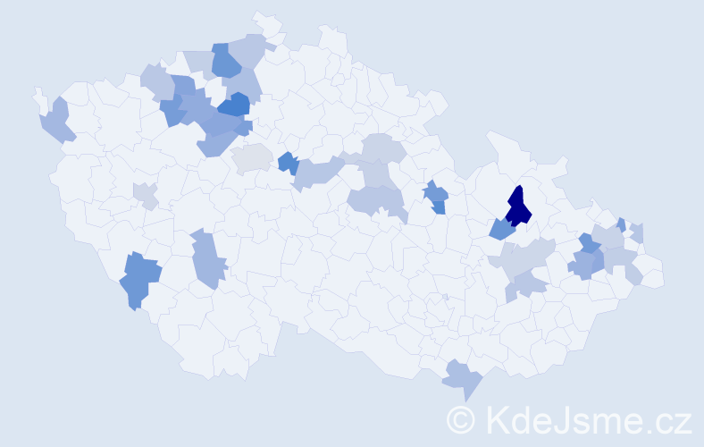 Jméno: 'Priška', počet výskytů 46 v celé ČR