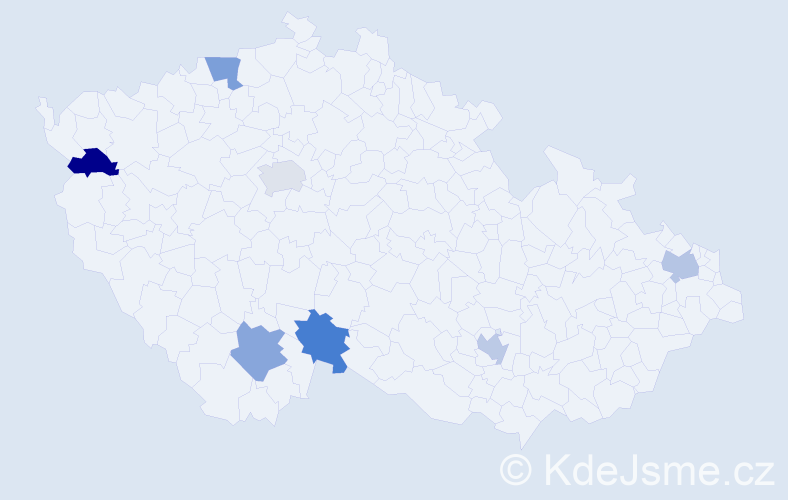 Jméno: 'Martin Daniel', počet výskytů 7 v celé ČR