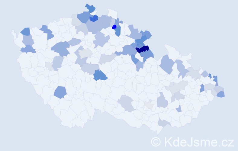 Jméno: 'Wieslawa', počet výskytů 95 v celé ČR