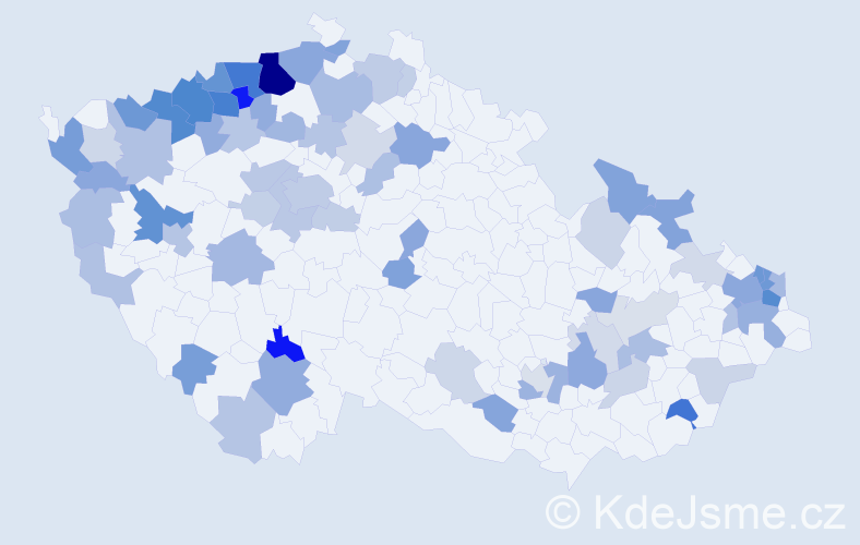 Jméno: 'Elemír', počet výskytů 167 v celé ČR