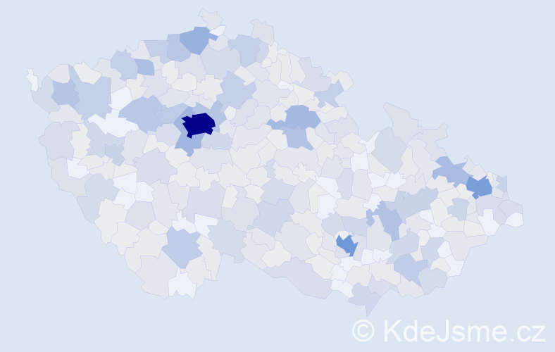Jméno: 'Nelly', počet výskytů 1021 v celé ČR