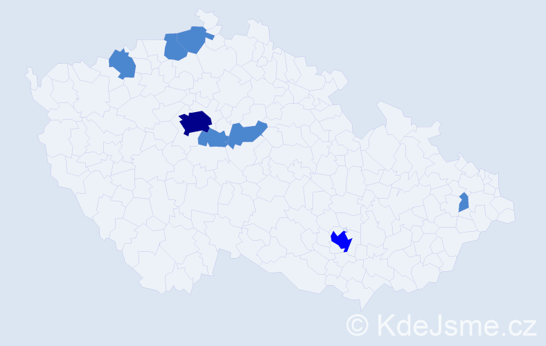 Jméno: 'Arpad', počet výskytů 11 v celé ČR