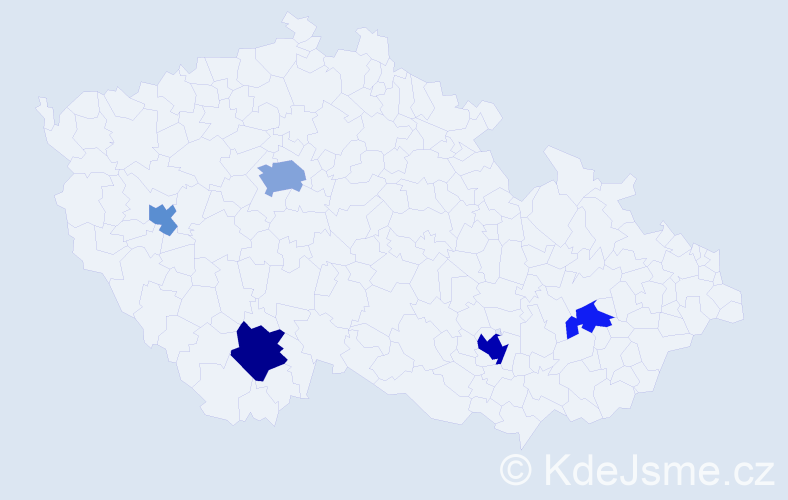Jméno: 'Yan', počet výskytů 11 v celé ČR