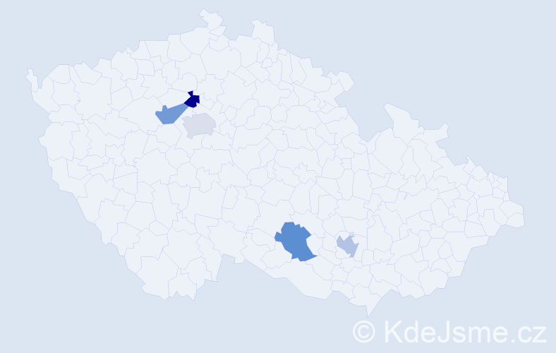 Jméno: 'Sima', počet výskytů 5 v celé ČR