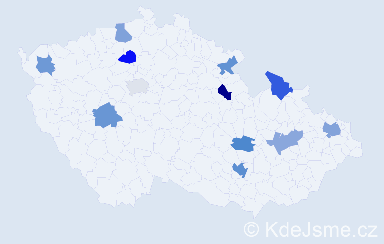 Jméno: 'Marcos', počet výskytů 16 v celé ČR