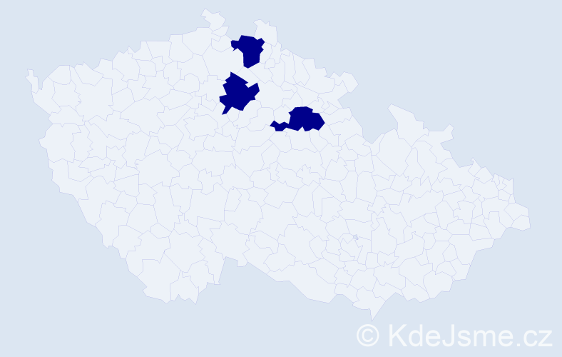 Jméno: 'Rosaria', počet výskytů 3 v celé ČR