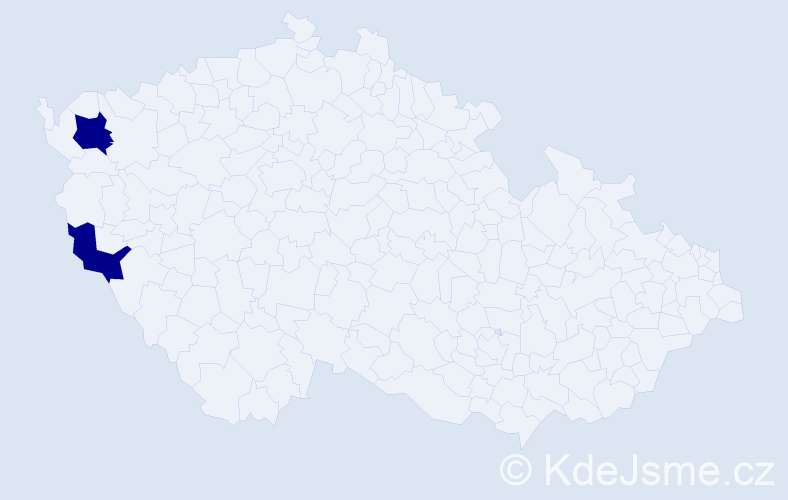 Jméno: 'Kriemhilda', počet výskytů 2 v celé ČR