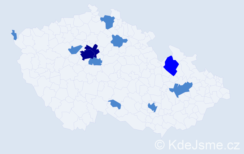 Jméno: 'Ctislav', počet výskytů 16 v celé ČR