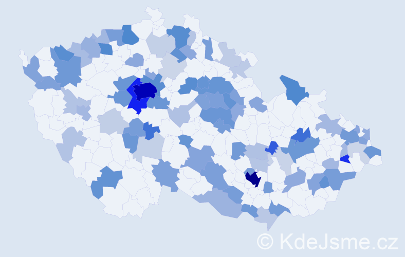 Jméno: 'Maya', počet výskytů 306 v celé ČR