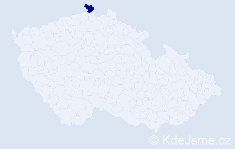 Jméno: 'Zenaida', počet výskytů 1 v celé ČR