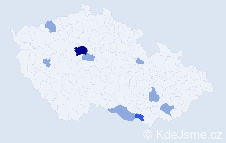 Jméno: 'Anka', počet výskytů 15 v celé ČR