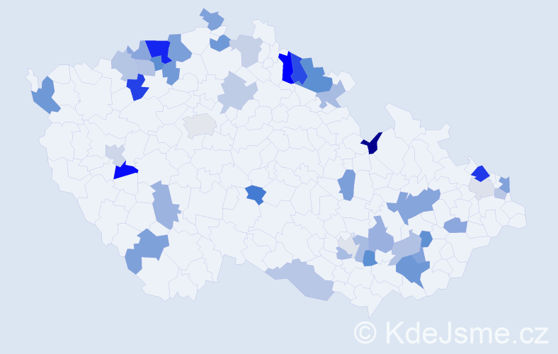 Jméno: 'Valburga', počet výskytů 62 v celé ČR