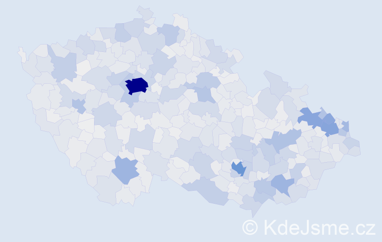 Jméno: 'Hedvika', počet výskytů 5834 v celé ČR