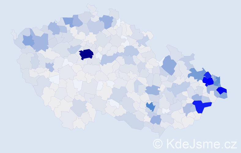 Jméno: 'Lydie', počet výskytů 2441 v celé ČR