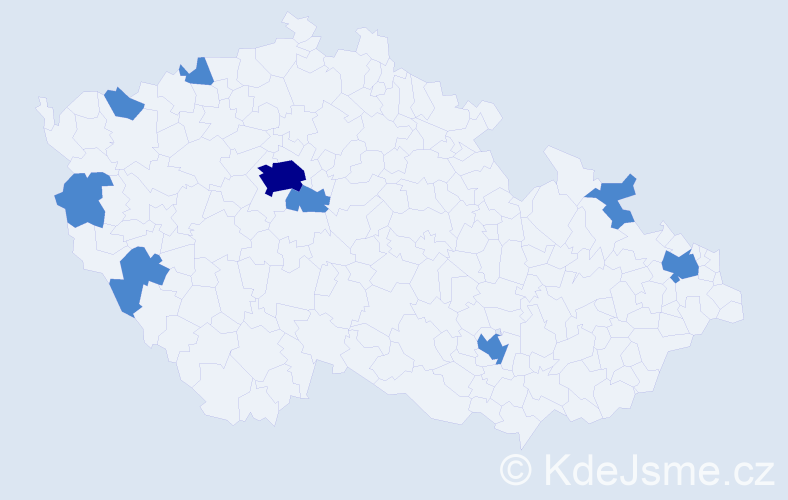 Jméno: 'Ngoc', počet výskytů 11 v celé ČR