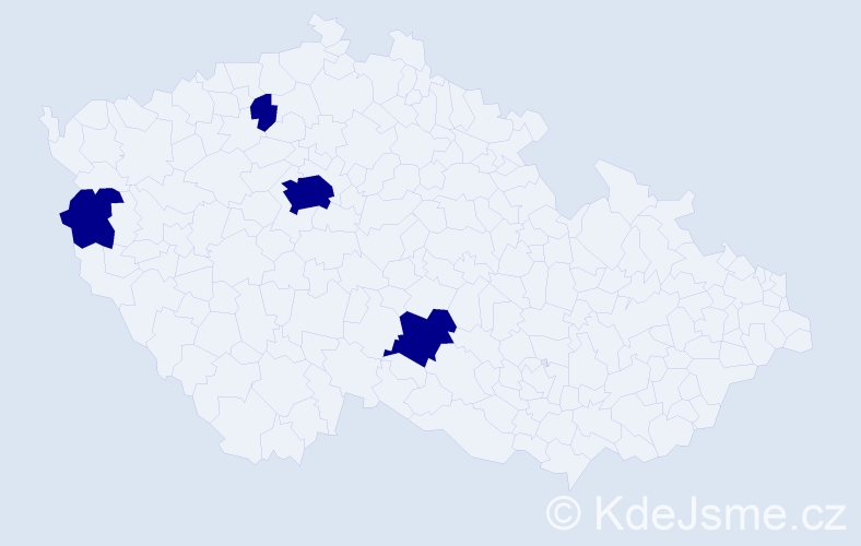 Jméno: 'Bayanjargal', počet výskytů 4 v celé ČR