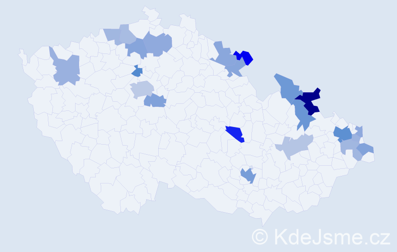 Jméno: 'Georgia', počet výskytů 37 v celé ČR