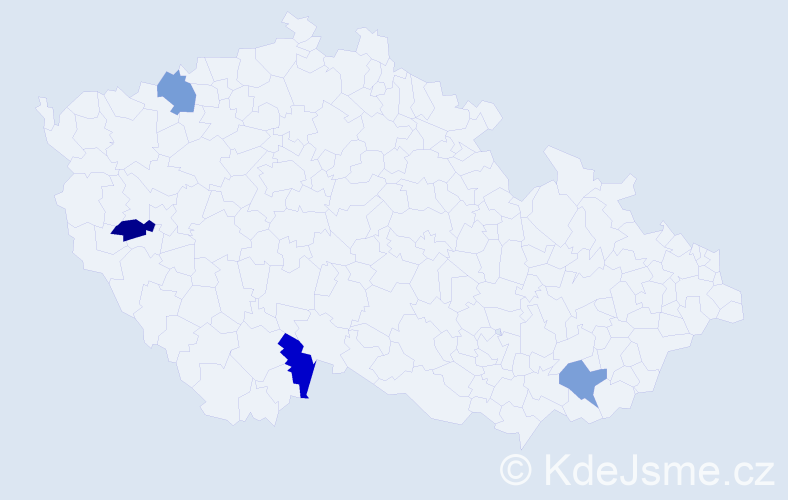 Jméno: 'Minh Hue', počet výskytů 4 v celé ČR