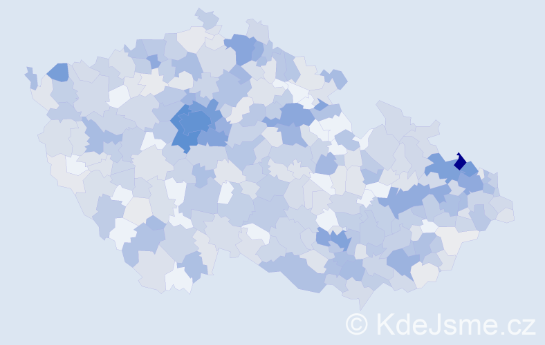 Jméno: 'Max', počet výskytů 1350 v celé ČR