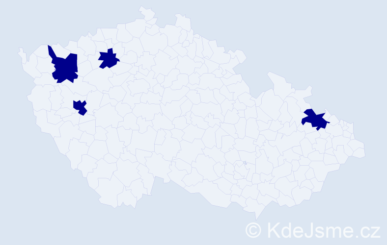 Jméno: 'Konstance', počet výskytů 4 v celé ČR
