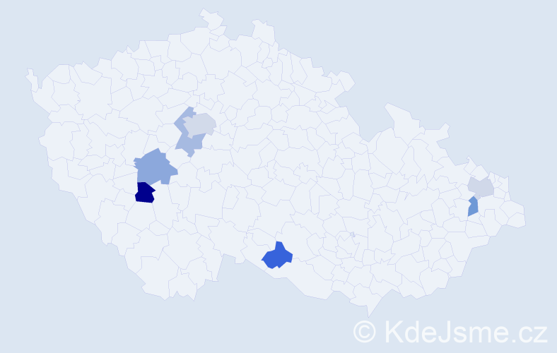 Jméno: 'Tereza Ella', počet výskytů 9 v celé ČR