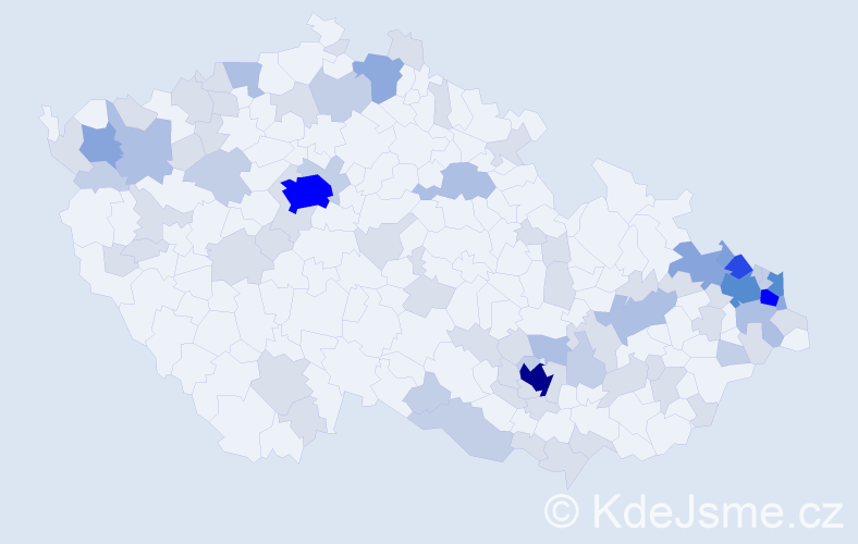 Jméno: 'Osvald', počet výskytů 199 v celé ČR