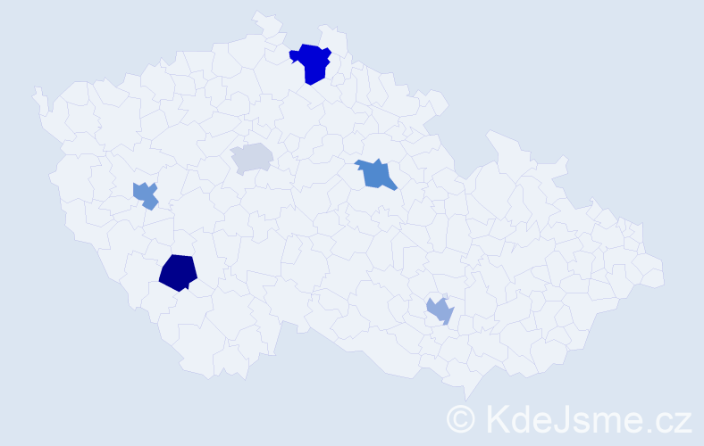 Jméno: 'Lukáš Jakub', počet výskytů 7 v celé ČR